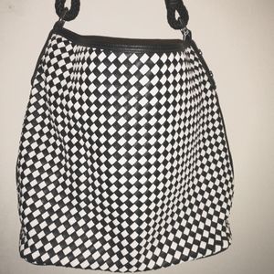 Charming Charlie Tote Purse, Bag, Black& White Large New w/ tag